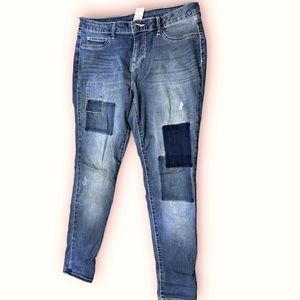 Faded Glory Patchy Skinny Jeans